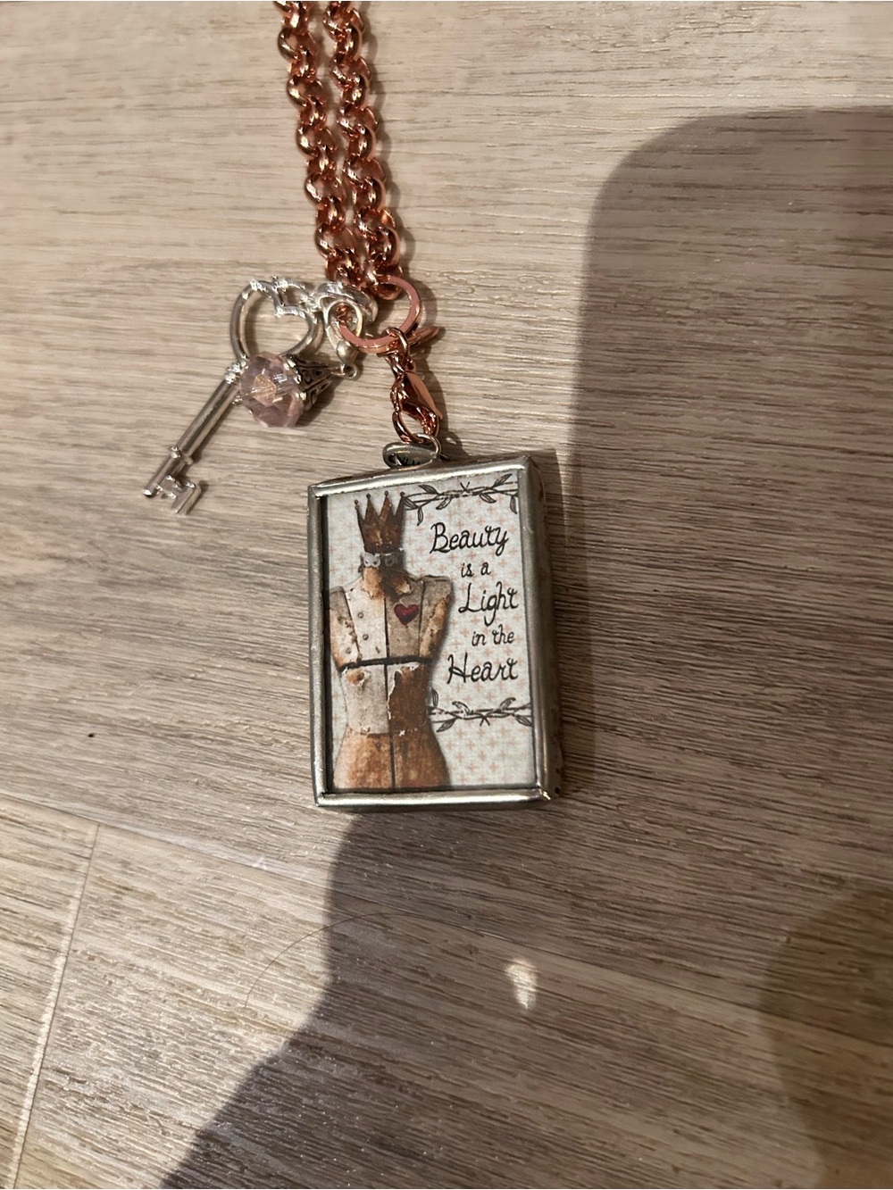 Jewel Kade Rose Gold and Silver Key & Pendant Necklace